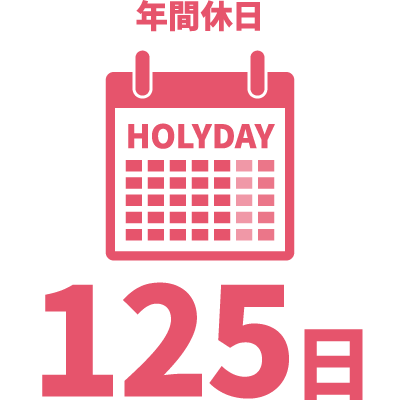 年間休日：125日